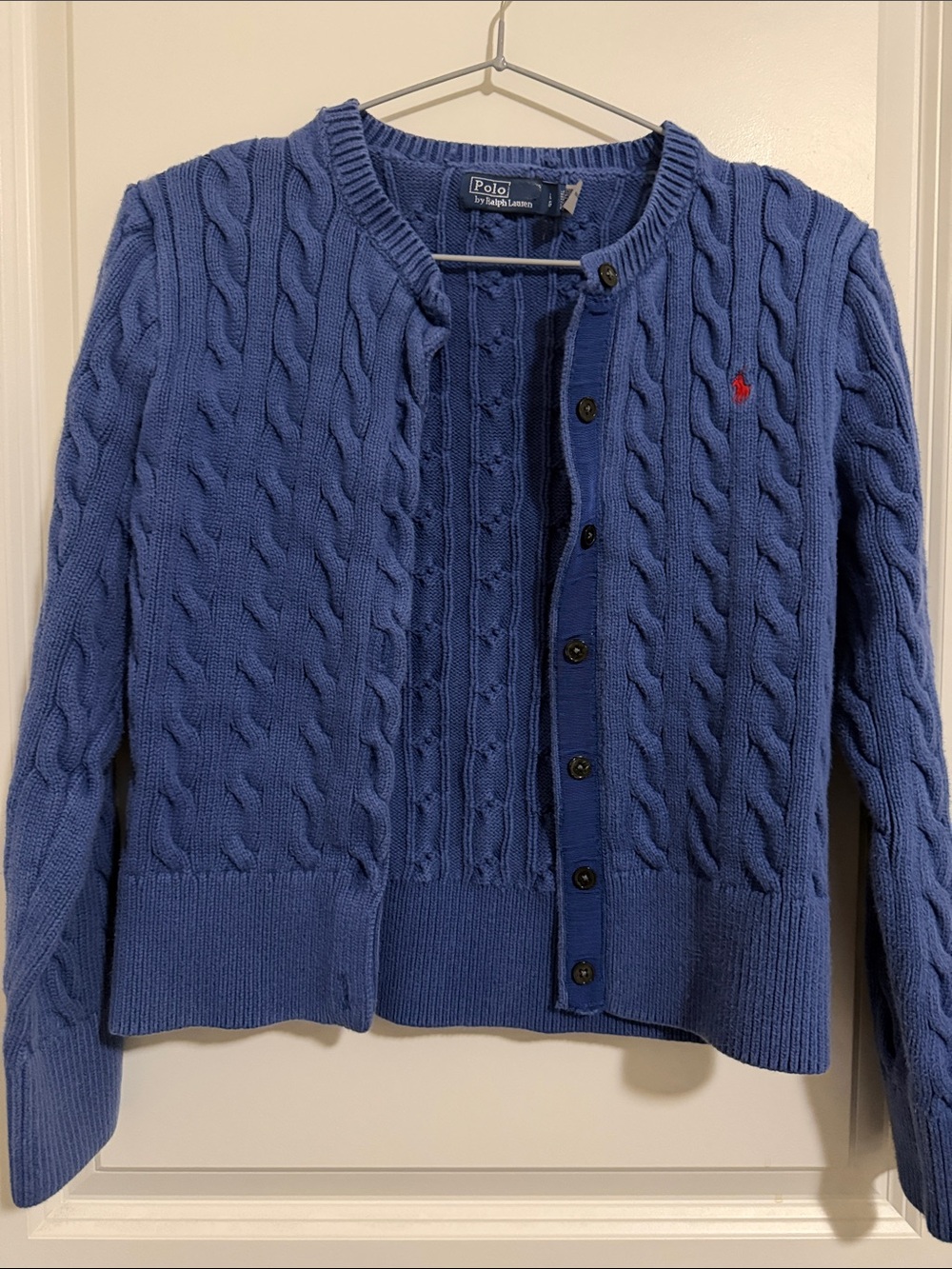 Polo by Ralph Lauren Women’s Navy Blue Cable-Knit Cardigan Size S